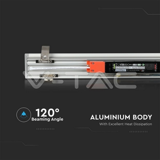 LED Linear Light SAMSUNG Chip 40W Recessed Silver Body 6400K - 8