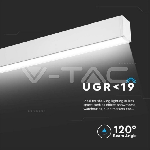 LED Linear Light SAMSUNG CHIP 40W Surface White Body 4000K - 6