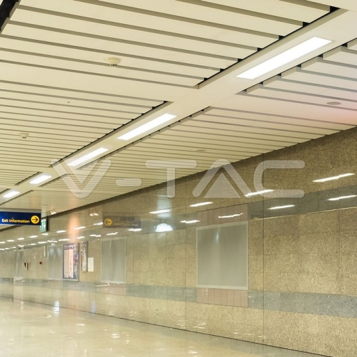 LED Linear Light SAMSUNG Chip 40W Recessed White Body 4000K 1211x70x35mm - 13