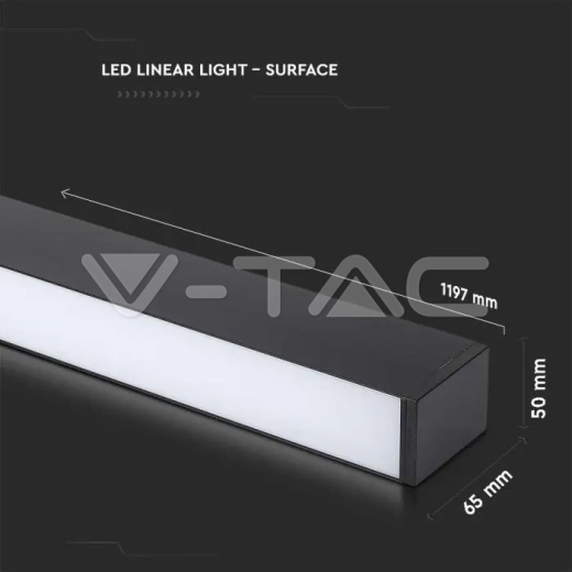 LED Linear Light SAMSUNG Chip 40W Surface Black Body 4000K - 11