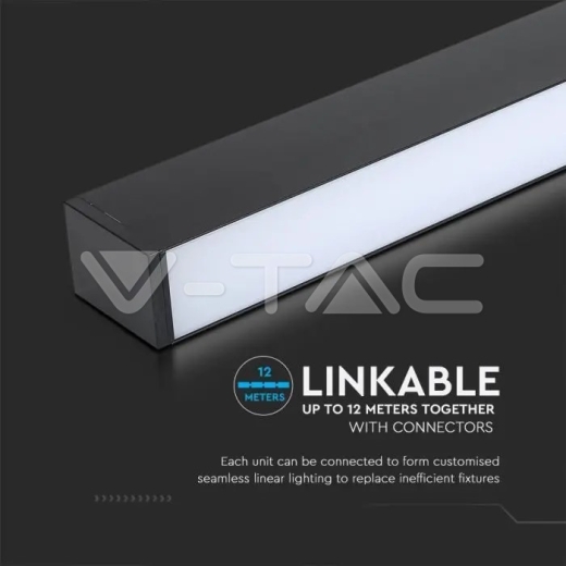 LED Linear Light SAMSUNG Chip 40W Surface Black Body 4000K - 9