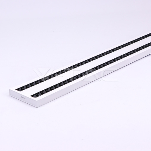 Luminarias lineales para montaje suspendido 60W LED - SAMSUNG Chip enlazables cuerpo blanco 4000K - 2