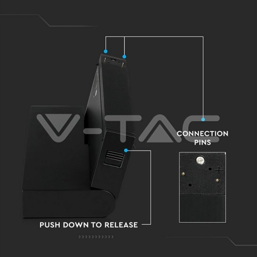 10 x 2W LED Magnetic SMD Gimbal Linear Spotlight Black IP20 24V 4000K - 10