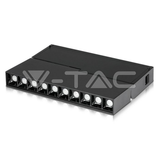 10 x 2W LED Magnetic SMD Gimbal Linear Spotlight Black IP20 24V 4000K - 4