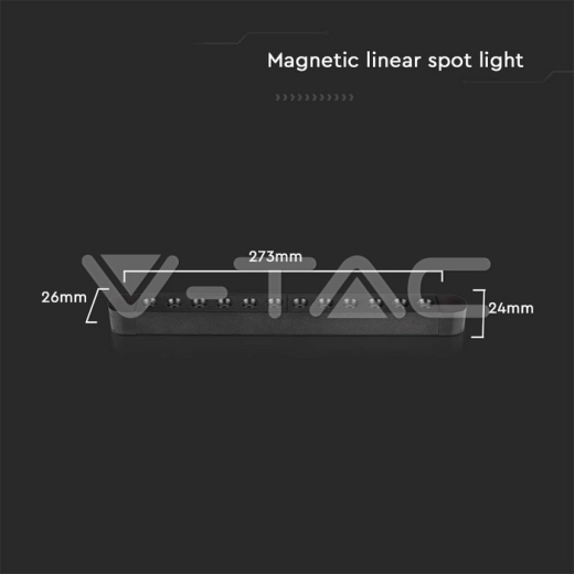 Foco Lineal Magnético LED 12W 3000K Cuerpo Negro - 7