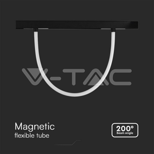 Foco LED en Carril Magnético 12W Tubo Flexible 1M CCT: 4000K Regulable Cuerpo Negro - 2