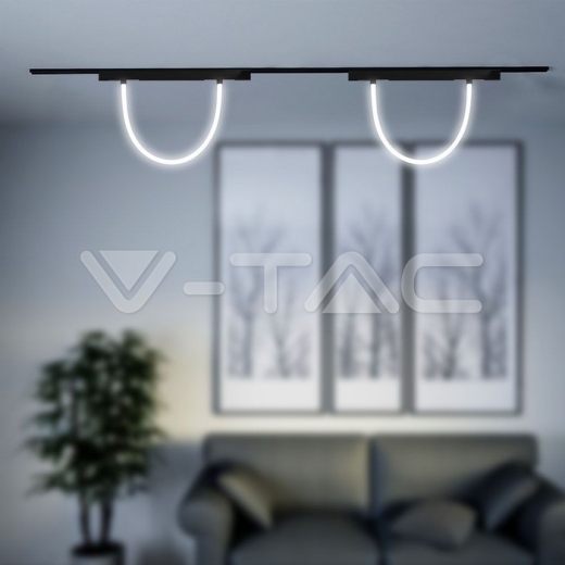 Foco LED en Carril Magnético 12W Tubo Flexible 1M CCT: 4000K Regulable Cuerpo Negro - 5