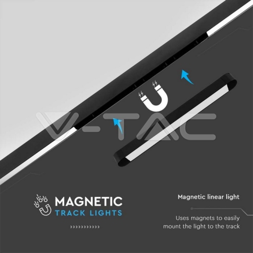 14W LED Magnetic Linear Light 3000K Black Body - 2