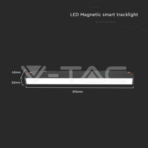 Foco Carril LED SMART Magnético 12W Cuerpo Negro 3 en 1 - 7