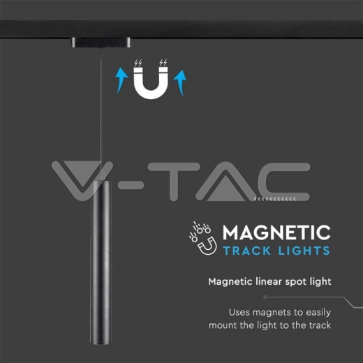 Lámpara Colgante Magnética LED 15W 4000K Cuerpo Negro - 2