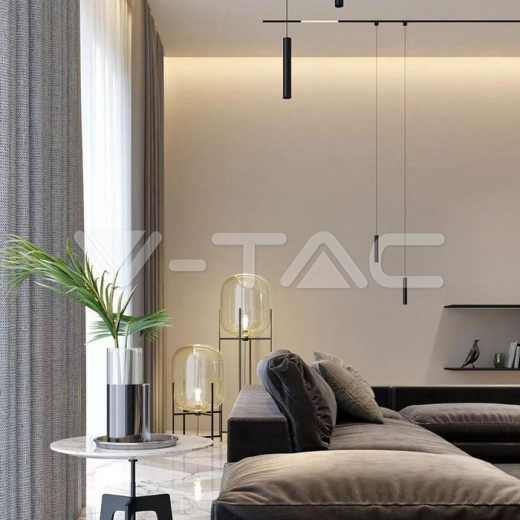 Foco de carril magnético colgante 15W LED IP20 24V negro 4000K - 9