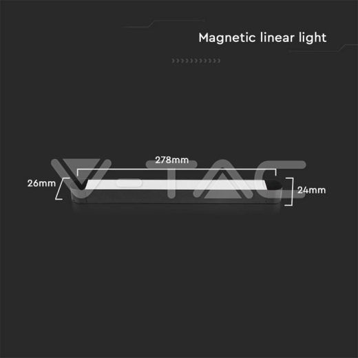Foco Lineal Magnético LED 14W 4000K Cuerpo Negro - 7