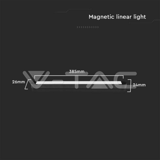 Foco Lineal Magnética LED 18W 6400K Cuerpo Negro - 7