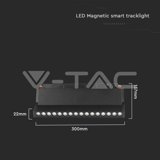 18W LED Magnetic SMART Tracklight Black Body 3 in 1 - 7