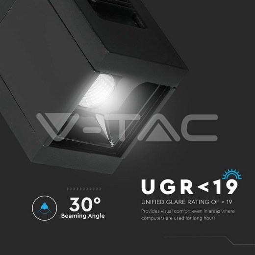 Spotlight lineal magnético 1W LED SMD negro IP20 24V 3000K - 10
