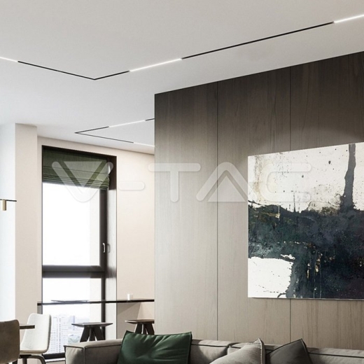 Spotlight lineal magnético 1W LED SMD negro IP20 24V 3000K - 12