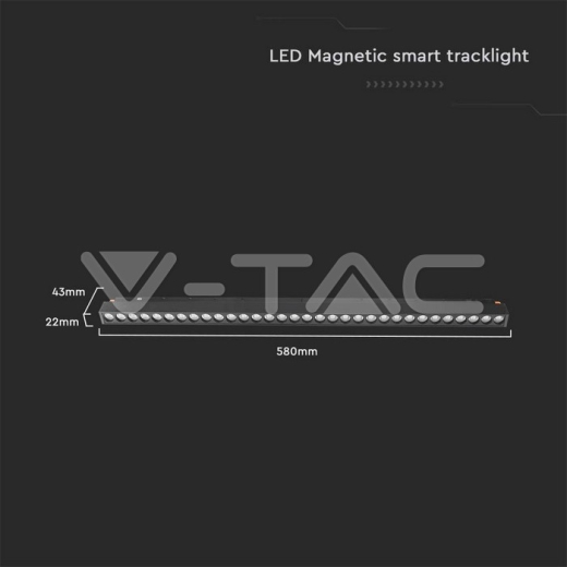 20W LED Magnetic SMART Tracklight Black Body 3 in 1 - 7