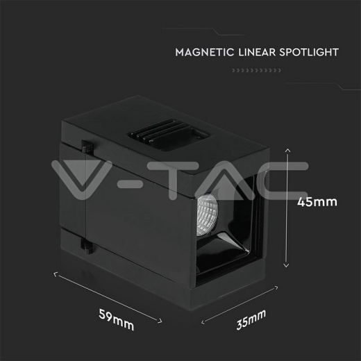 Spotlight lineal magnético 1W LED SMD negro IP20 24V 4000K - 11