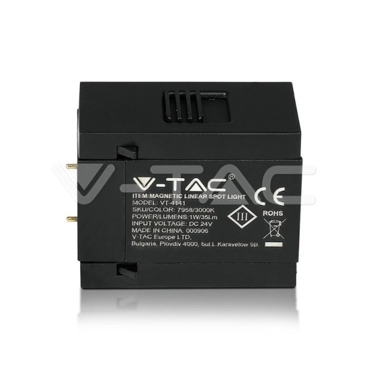 Spotlight lineal magnético 1W LED SMD negro IP20 24V 4000K - 2