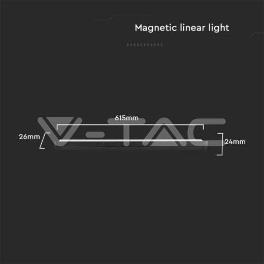 Foco Lineal Magnético LED 22W 3000K Cuerpo Negro - 7