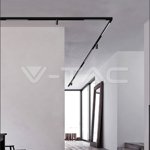 Luminaria lineal magnética 20W LED SMD cuerpo negro IP20 24V 4000K - 13