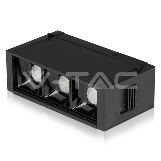 Spotlight lineal magnético 3 x1W LED SMD negro IP20 24V 4000K - 2