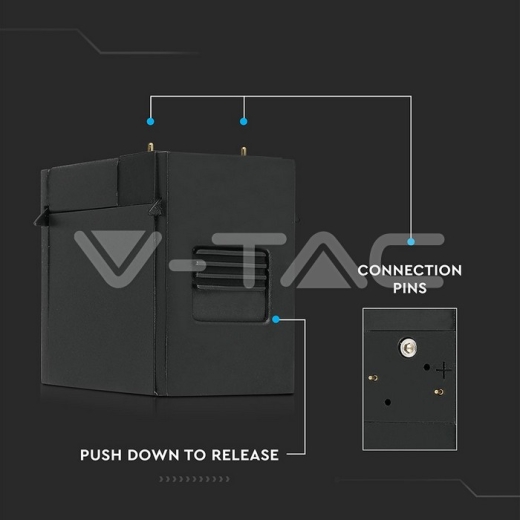 Spotlight lineal magnético 3 x1W LED SMD negro IP20 24V 4000K - 9