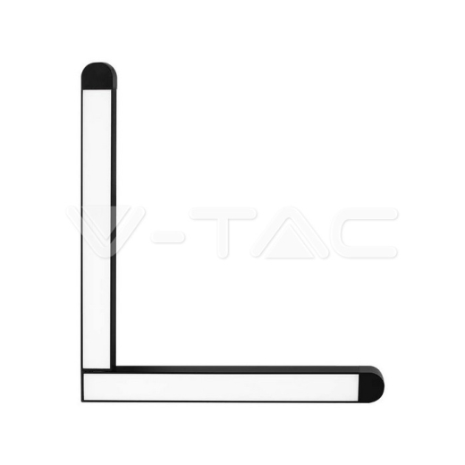 25W LED Magnetic Linear Light L Shape 3000K Black Body - 1