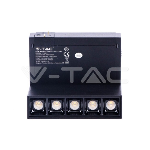 Spotlight lineal magnético 5 x 2W LED SMD negro IP20 24V 4000K - 2