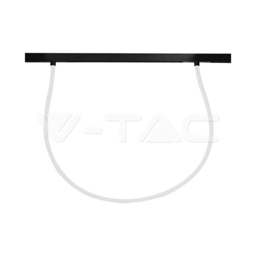 24W LED Magnetic Track Light Flexible Tube 2M CCT: 3000K Dimmable Black Body - 1