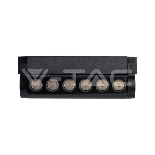 Foco lineal magnético LED de 5 W, cuerpo negro ajustable de 3000 K - 1
