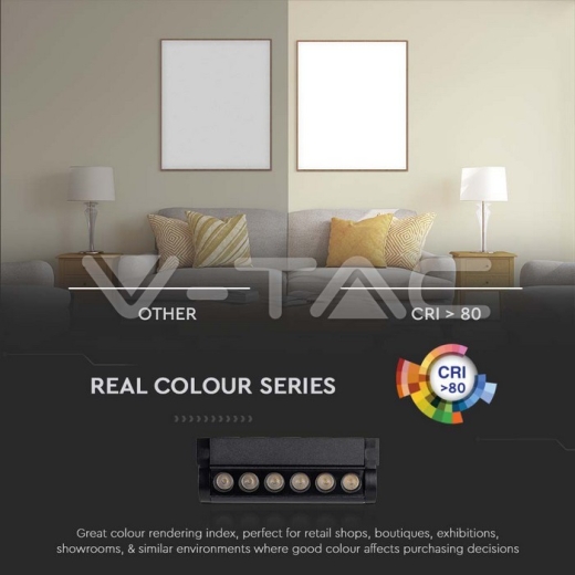 Foco lineal magnético LED de 5 W, cuerpo negro ajustable de 3000 K - 5