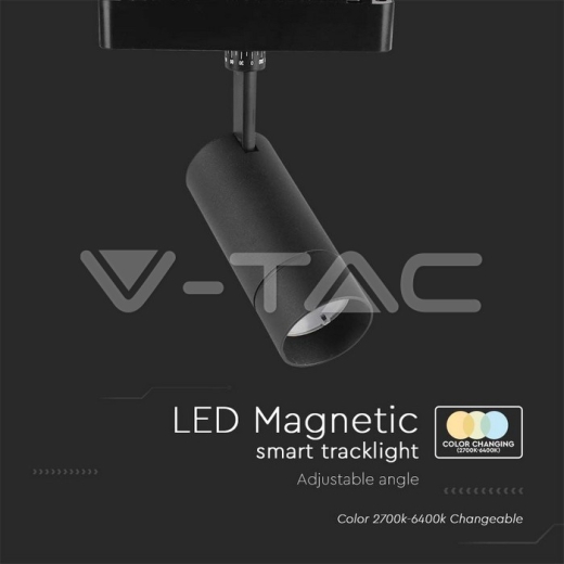 Foco Carril LED SMART Magnético 8W Cuerpo Negro 3 en 1 - 2
