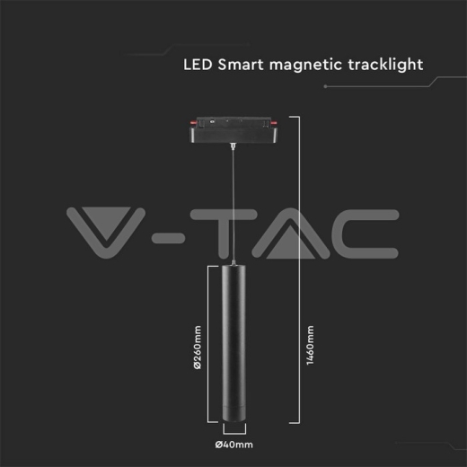Lámpara Colgante LED SMART 8W Cuerpo Negro 3 en 1 - 7