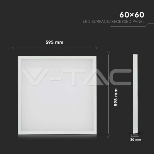 Panel LED 36W 600x600 mm 2 en 1 6400K 6pcs/SET - 8