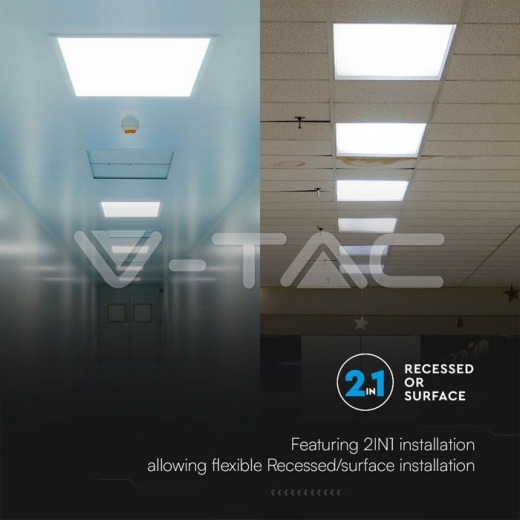 36W LED Panel 600x600 mm 2in1 6500K 6pcs/Set - 9