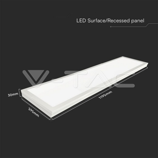Panel LED 40W SAMSUNG Chip 1200x300 mm 2en1 4000K 6uds/SET - 4