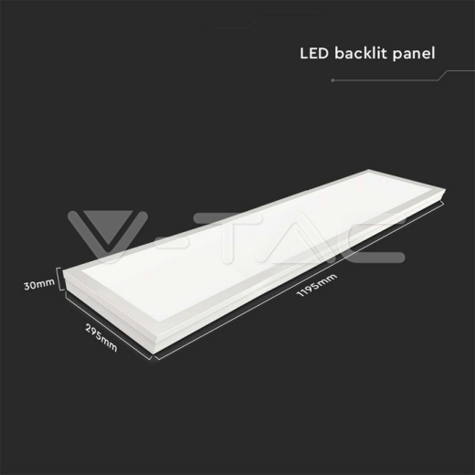 36W LED Panel 1200x300 mm 2in1 6400K 6pcs/SET - 5