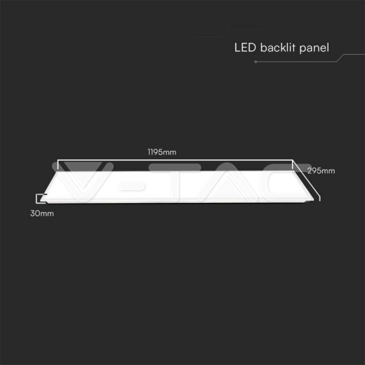 Panel LED 40W 1200x300 mm Retroiluminado 140Lm/W 4000K 6PCS/SET - 8