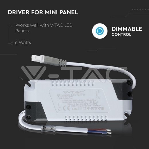 6W Dimmable Driver for VT-605 - 3