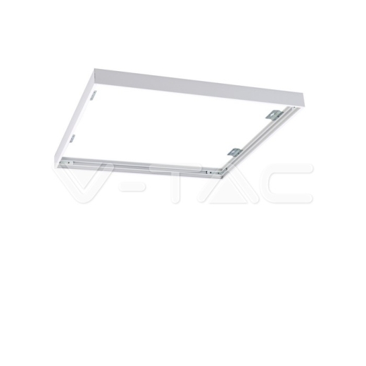 Aluminium Frame 600 x 600 Screw Fixed White - 1