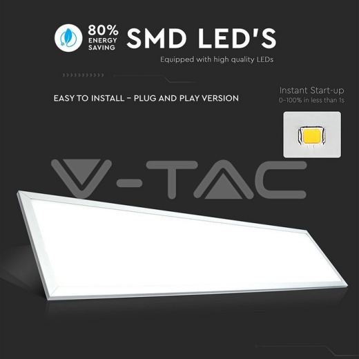 LED Panel 29W 1200x300mm 3000K incl Driver 6pcs/SET - 3