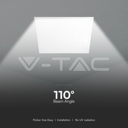 LED Panel 36W 595x595mm Backlit 120lm/W 6400K 6pcs/Set Flicker Free - 6