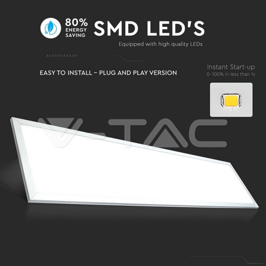 LED Panel 45W 1200 x 300 mm Warm White Incl Driver 6pcs/Set - 5