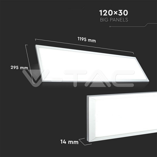 LED Panel 45W 1200 x 300 mm Blanco frio Incl Driver 6unid/SET - 7