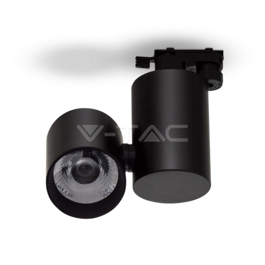 15W LED Track Light CRI>95 Black Body White - 1