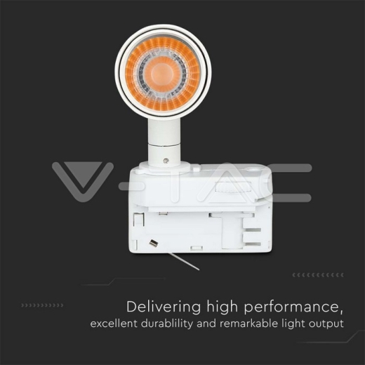 Foco LED en Carril 15W SAMSUNG CHIP Cuerpo Blanco 4000K - 4