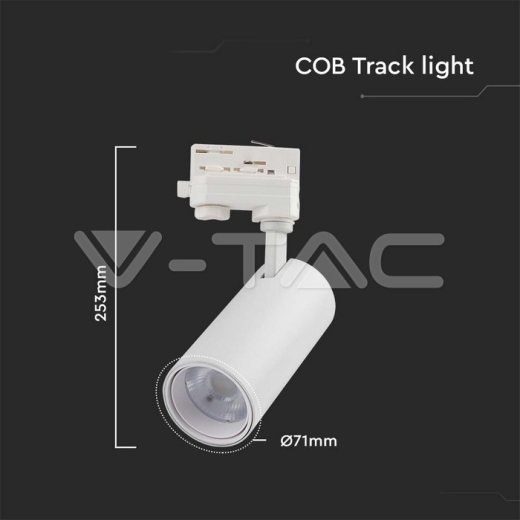 Foco LED COB 30W 3 en 1 Cuerpo Blanco - 6