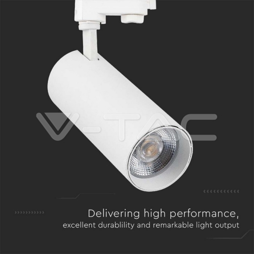 30W LED COB Tracklight 3 in 1 White Body - 2
