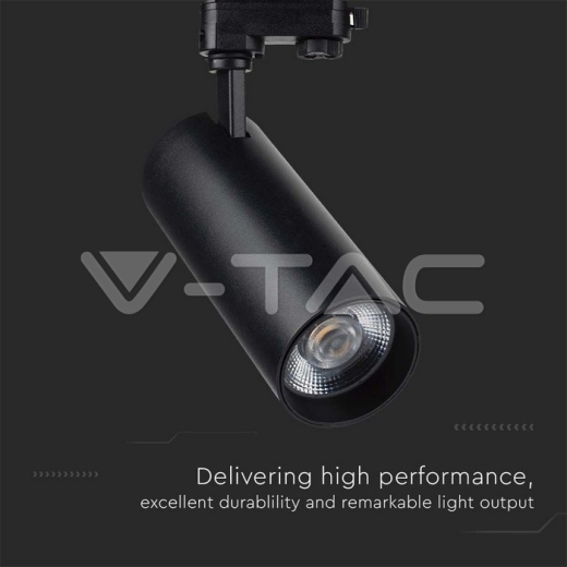 30W LED COB Tracklight 3 in 1 Black Body - 2
